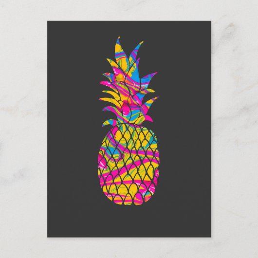 Ananas Blumengarten Abstrakte Kunst Postkarte (Vorderseite)