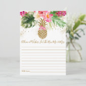 Ananas Blumenratgeber Brautparty Einladung (Stehend Vorderseite)