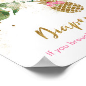 Ananas Blumenspulendusche Windelwanne Poster (Ecke)