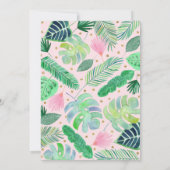 Ananas Blütenpink Gold Erstgeburt Einladung (Rückseite)