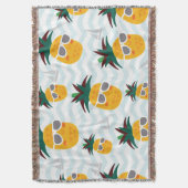 Ananas, Boot: niedliches Ozeanmuster. Decke (Vorderseite Vertikal)