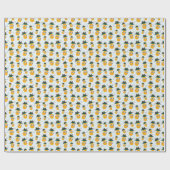 Ananas, Boot: niedliches Ozeanmuster. Geschenkpapier (Flach)