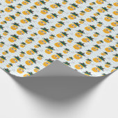 Ananas, Boot: niedliches Ozeanmuster. Geschenkpapier (Ecke)