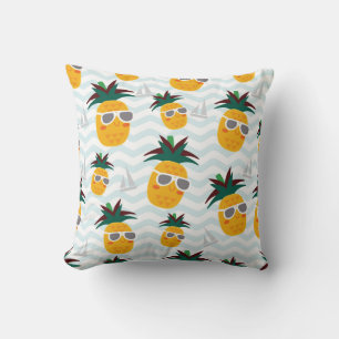 Ananas, Boot: niedliches Ozeanmuster. Kissen