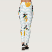 Ananas, Boot: niedliches Ozeanmuster. Leggings (Rückseite)