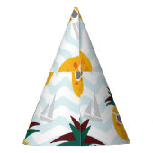 Ananas, Boot: niedliches Ozeanmuster. Partyhütchen (Rückseite)