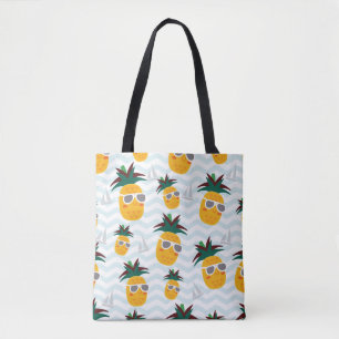 Ananas, Boot: niedliches Ozeanmuster. Tasche