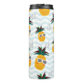 Ananas, Boot: niedliches Ozeanmuster. Thermosbecher (Rückseite)