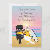 Ananas-Braut und Kissencharaktere Einladung (Vorderseite)