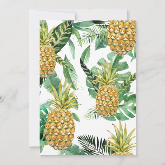 Ananas Brautdusche Einladung (Rückseite)