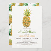 Ananas Brautdusche Einladung (Vorne/Hinten)