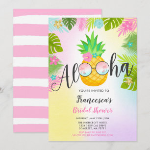 Ananas Brautdusche Einladung Hawaiian Bridal
