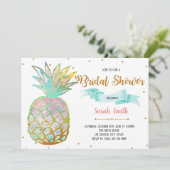 Ananas-Brautparty-Party Einladung (Stehend Vorderseite)
