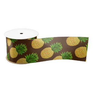 Ananas Brown Satinband