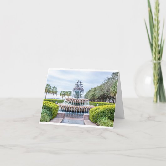 Ananas-Brunnen - unbedruckte Karte (Vorderseite)