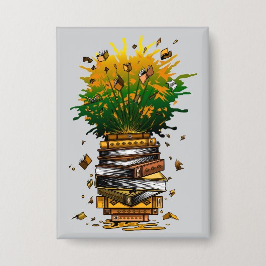 Ananas Bücher Button (Vorderseite)