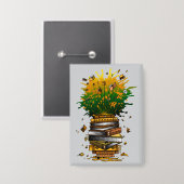 Ananas Bücher Button (Vorderseite/Rückseite)