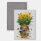 Ananas Bücher Magnet (Vorderseite/Rückseite)