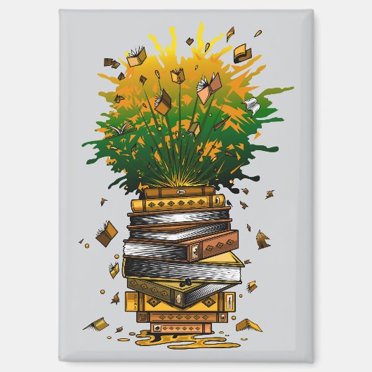 Ananas Bücher Magnet (Vorderseite)