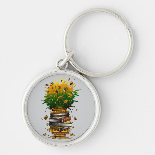 Ananas Bücher Schlüsselanhänger (Vorne)