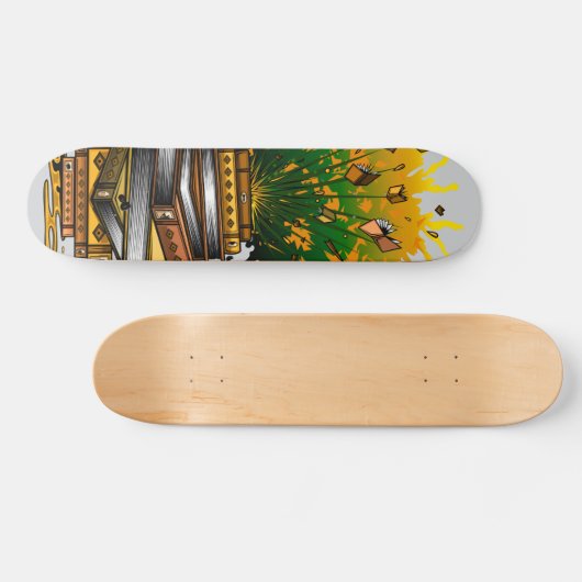 Ananas Bücher Skateboard (Horizontal)