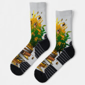 Ananas Bücher Socken (Links)