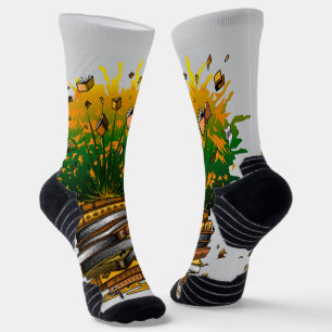 Ananas Bücher Socken