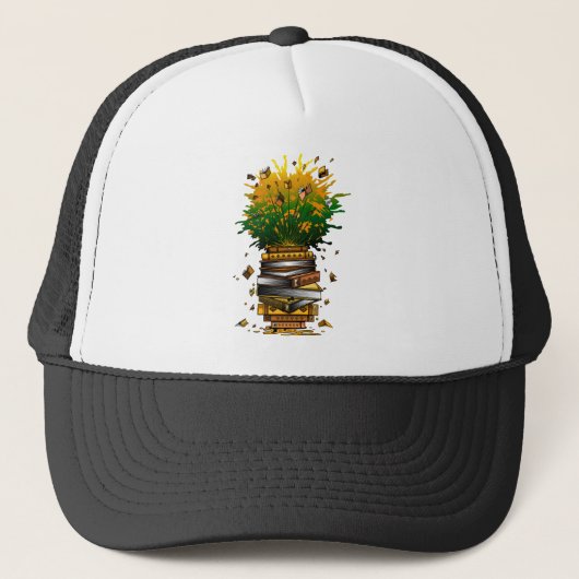 Ananas Bücher Truckerkappe (Vorderseite)