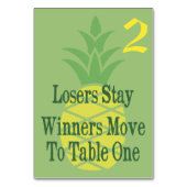 Ananas-Bunco-Tischkarte Nr. 2 Tischnummer (Rückseite)