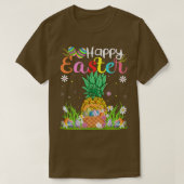 Ananas Bunny Egg Junting Funny Pineaple Happy  T-Shirt (Design vorne)