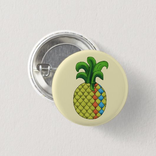 Ananas Button (Vorne & Hinten)