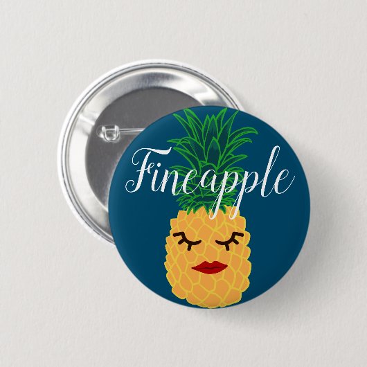 Ananas Button (Vorne & Hinten)