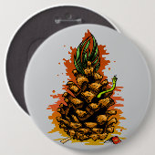Ananas Button (Vorne & Hinten)