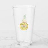 Ananas Button-Up Girl Funny Fruit Glas (Rückseite)