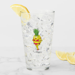 Ananas Button-Up Girl Funny Fruit Glas