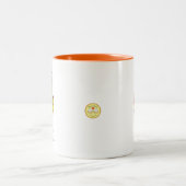 Ananas Button-Up Girl Funny Fruit Zweifarbige Tasse (Mittel)