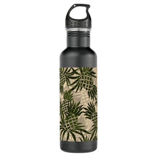 Ananas-Camouflage Hawaii Trinkflasche (Vorderseite)