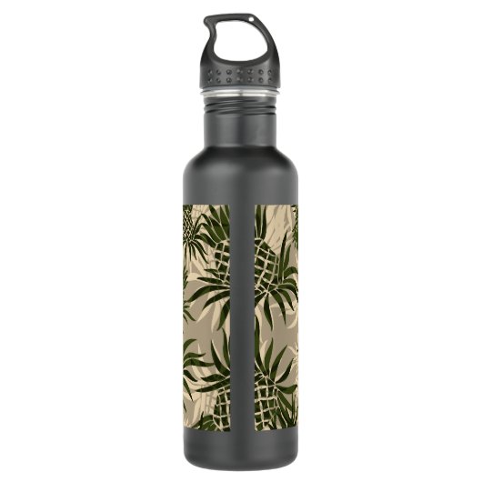 Ananas-Camouflage Hawaii Trinkflasche (Rückseite)