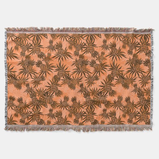 Ananas-Camouflage Hawaiian Throw Blanket Decke (Vorderseite)
