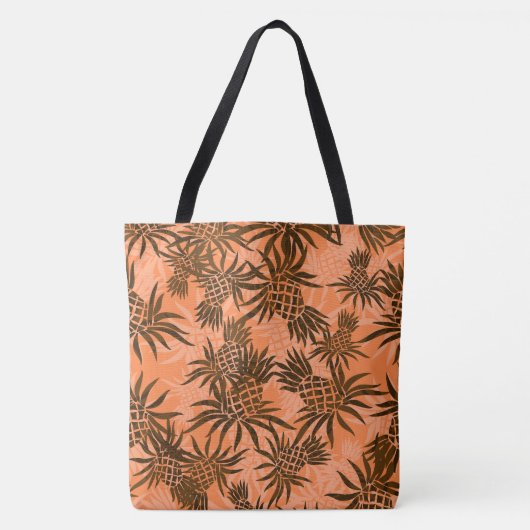Ananas Camouflage Hawaiian Tropical Beach Bag Tasche (Vorderseite)