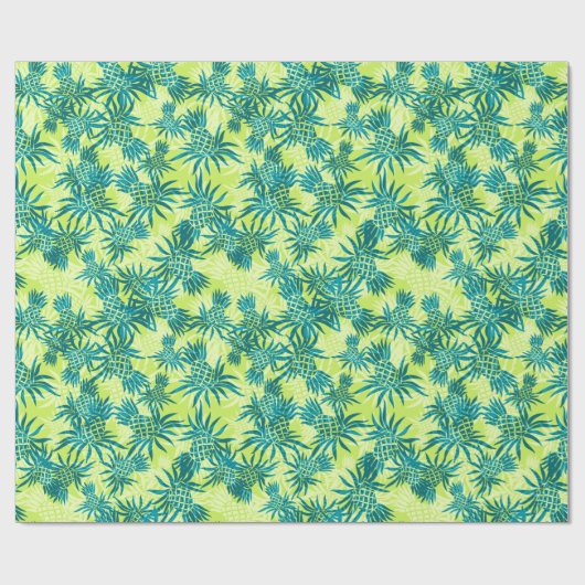 Ananas-Camouflage Hawaiian Tropical Geschenkpapier (Flach)