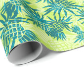 Ananas-Camouflage Hawaiian Tropical Geschenkpapier (Rolleneckpunkt)