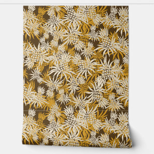 Ananas-Camouflage Hawaiian Tropical - Gold Tapete