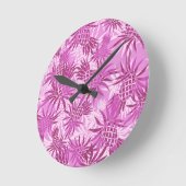 Ananas-Camouflage Hawaiianische Maueruhren Runde Wanduhr (Winkel)