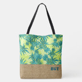 Ananas Camouflage Monogram Hawaiian Beach Bag Tasche (Rückseite)