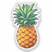 Ananas-Cartoon Aufkleber (Vorderseite)