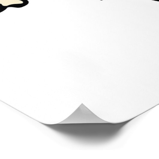 Ananas-Cartoon Face Feinschmecker, ZSSG Poster (Ecke)