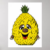 Ananas-Cartoon Face Feinschmecker, ZSSG Poster (Vorne)