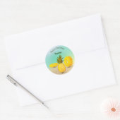 Ananas-Cartoon Happy Birthday Sticker (Umschlag)