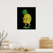 Ananas-Cartoon Poster (Küche)